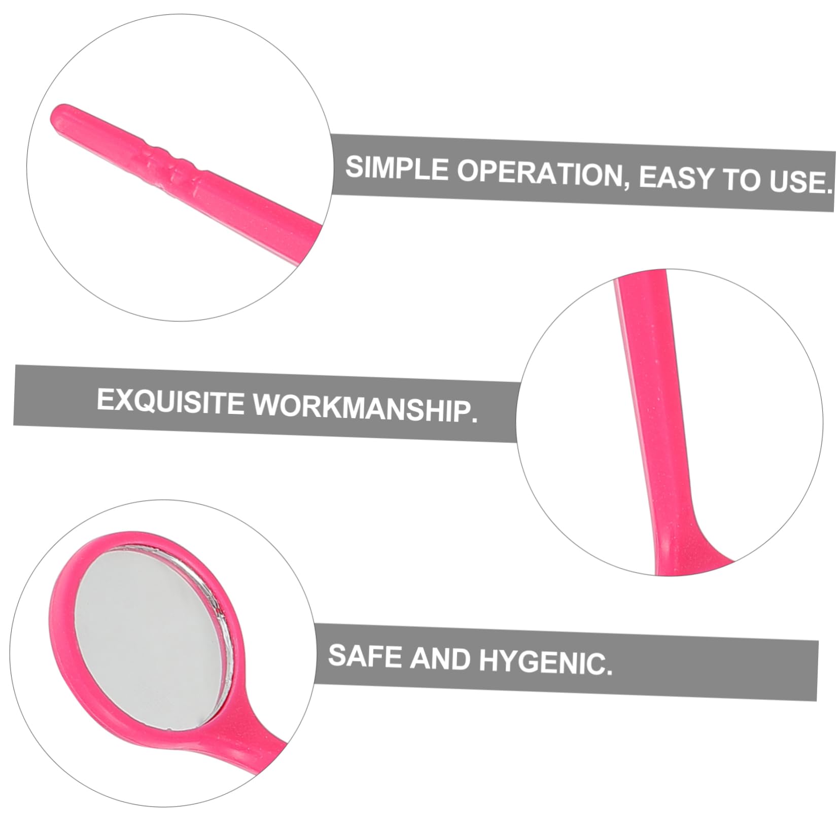 Amosfun 3 Set Kit Di Specchietti Orali Per Denti Strumento A Forma Di Dentista Riflettore Intraorale Per Adulti Con Specchietti Monouso Morbidi Specchietti Per Visita Orale 20 pezzi*3