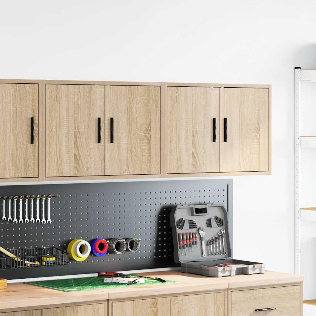 Générique Armoires murales de Garage 2 pcs chêne Sonoma Bois d'ingénierie,Entreprise & Industrie,Stockage Industriel,Armoires industrielles,Brun,19.6 KG,860648
