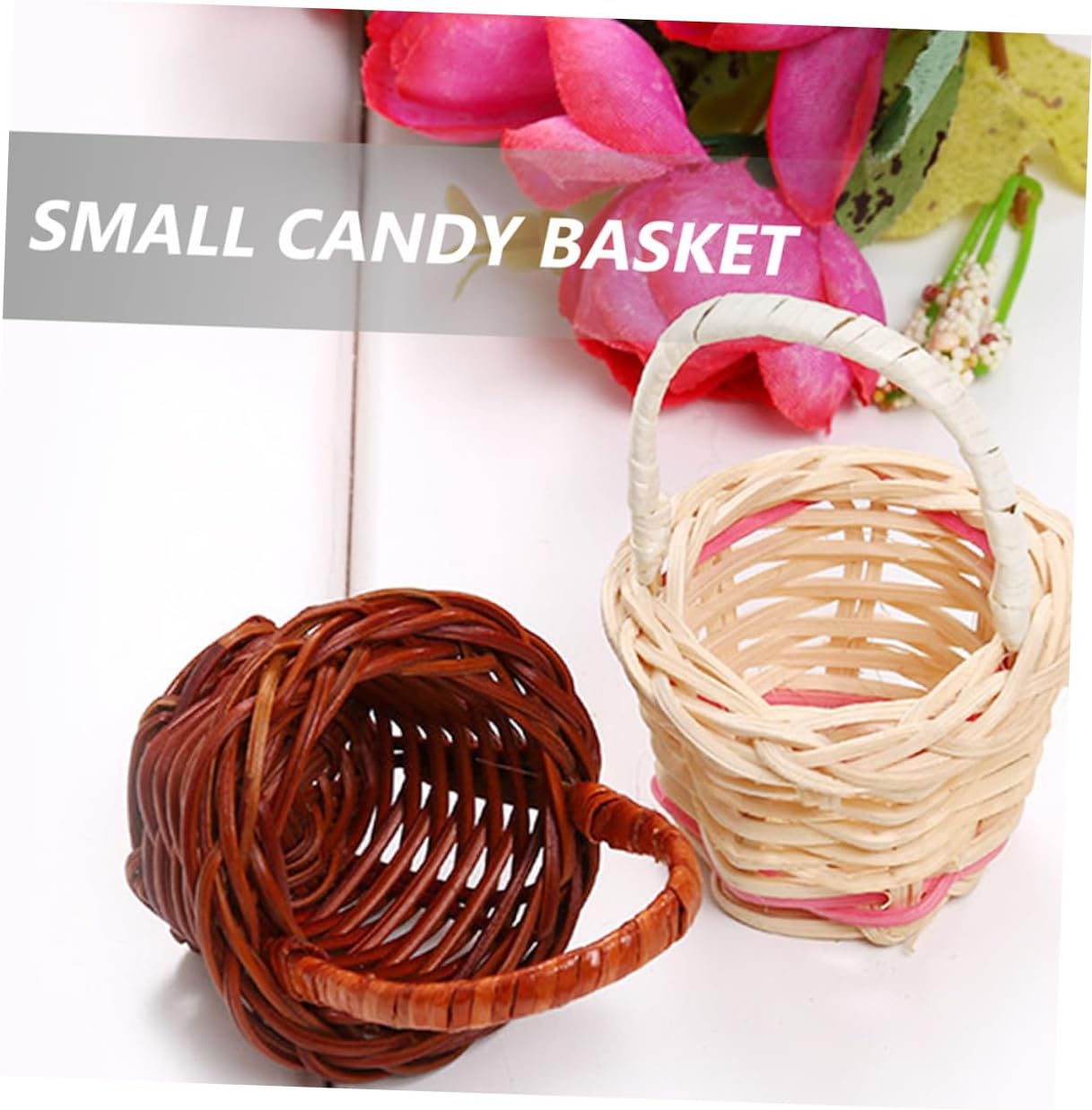 72pcs Mini Woven Flower Baskets Decorative Baskets for Home Decor Storage and Picnic Use for Floral Arrangements and Photography