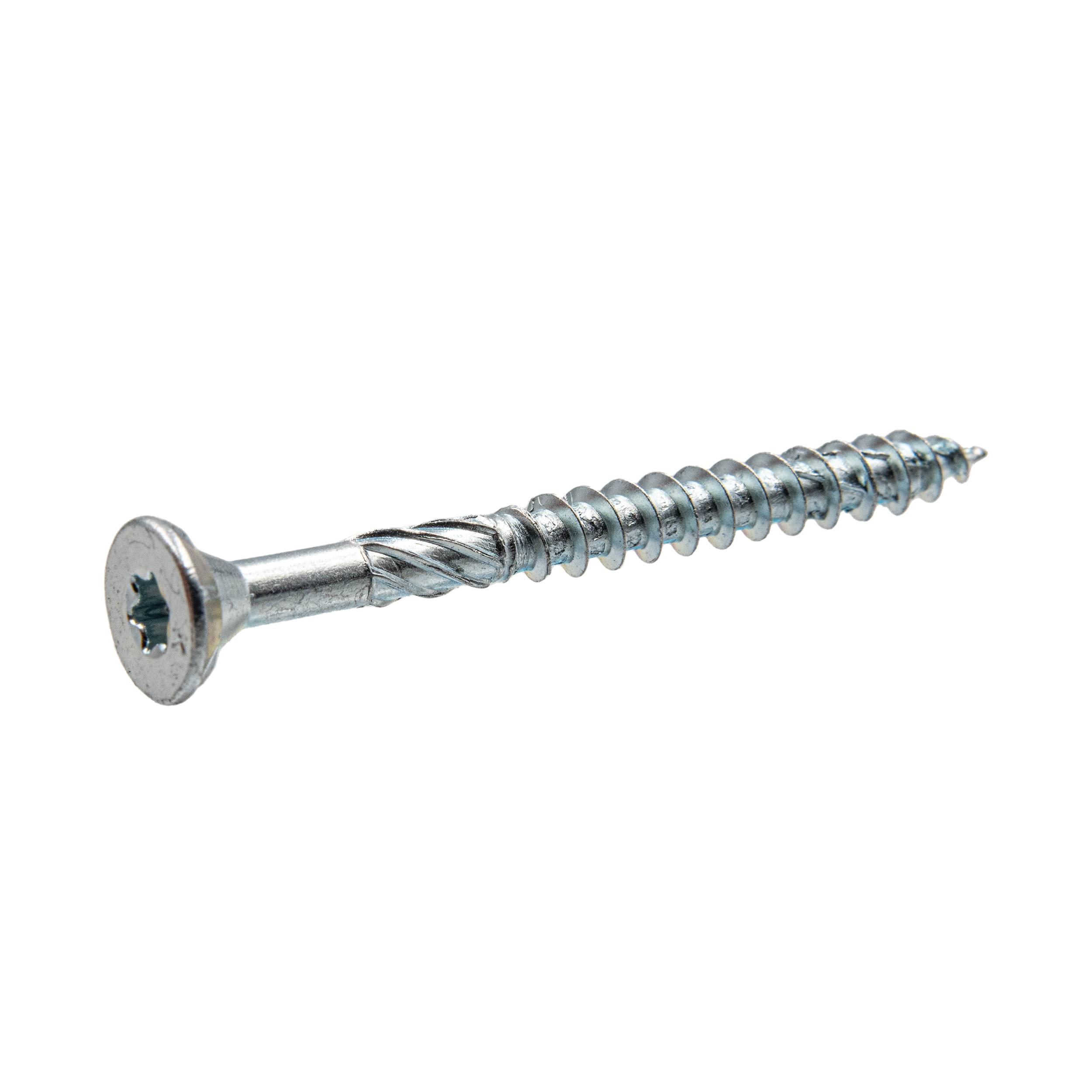 KLIMAS Holzschrauben Torx - 8x600 mm 25 Stück Spanplattenschrauben Weiß - Senkkopfschrauben - Terrassenschrauben - Universalschrauben - Dachkonstruktion Schrauben Set - Holzschrauben