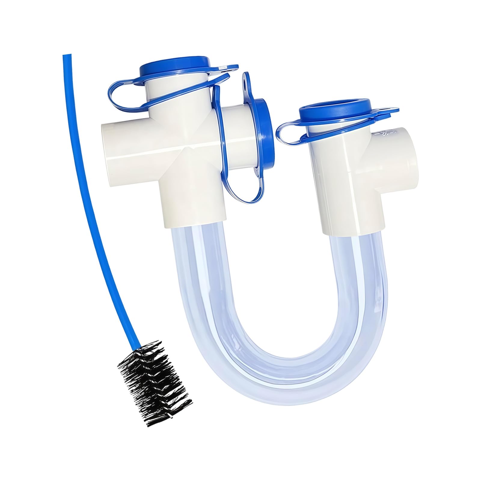 Kaeltsyn Multicolor 3 / 4Inch Standard Condensate With Cleaning Brush Pvc Clear Shaped Collector For Hvac Air Conditioners Standard Condensate