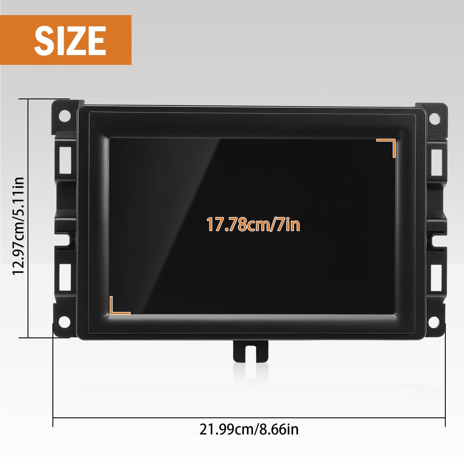 Display Touchscreen 7 Pollici Di Ricambio - Compatibile Con TDO WXGA0700K00057 V1 E V2, Con Staffa, Anti Riflesso