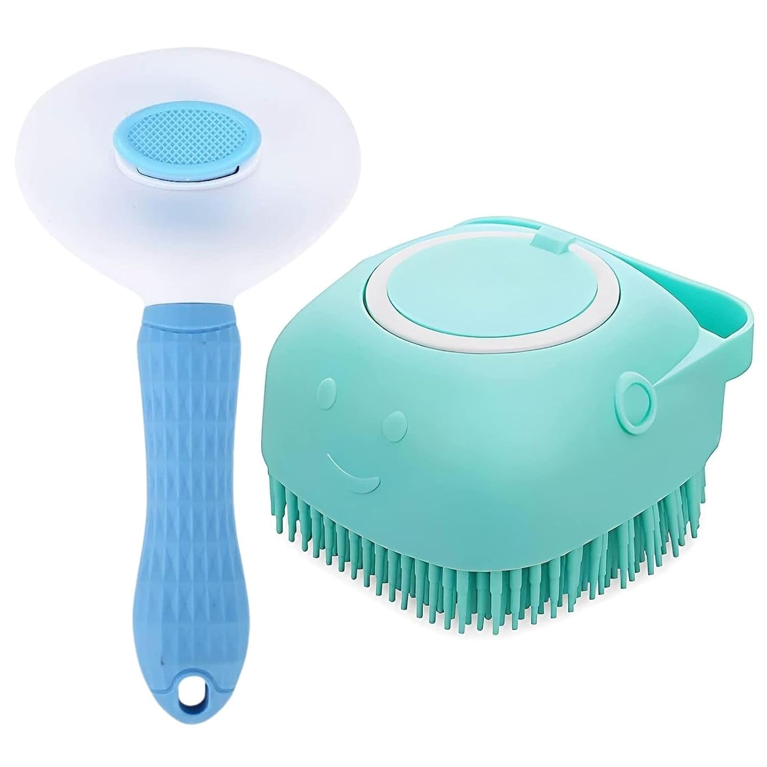 Foodie Puppies 2Pcs Pet Grooming Combo Pet Slicker Brush and Bath Brush, Cleaning and Shower Bathing for Long Short Haired Dogs Cats Shower Tick Remover Shower Bathing (Color May Vary) (B0CQ7ZV4TS) Amazon Price History, Amazon Price Tracker