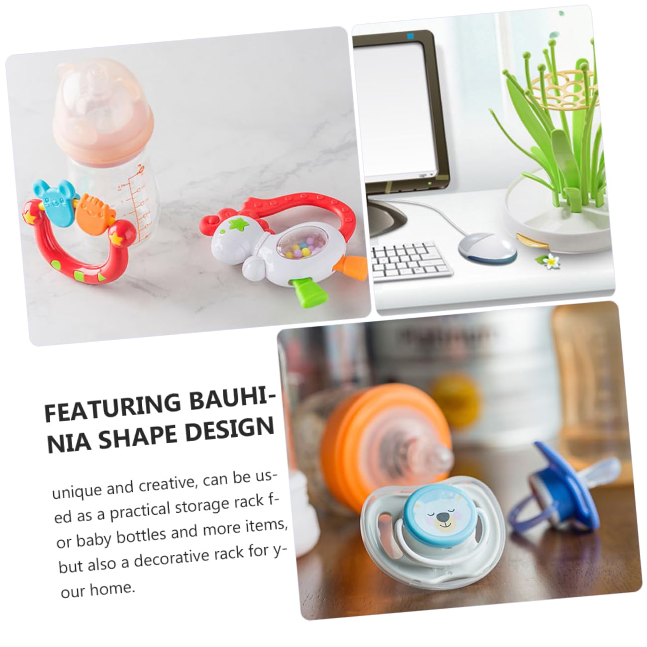 Vaguelly Babyflaschen-trockengestell Aus Pp-Material Schnuller-aufbewahrungsgestell Stillzubehör Babyflaschen-aufbewahrungsgestell Abnehmbares Design Für Einfache Reinigung Und Aufbewahrung