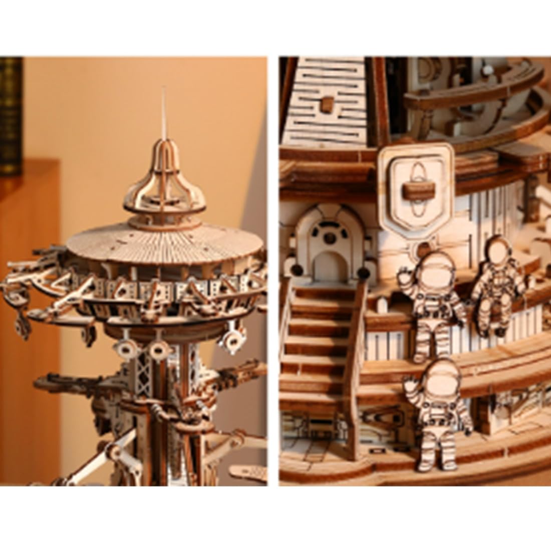 Magic Sky Castle - Carillon in legno con meccanismo girevole (448 pezzi), montaggio a incastro senza attrezzi