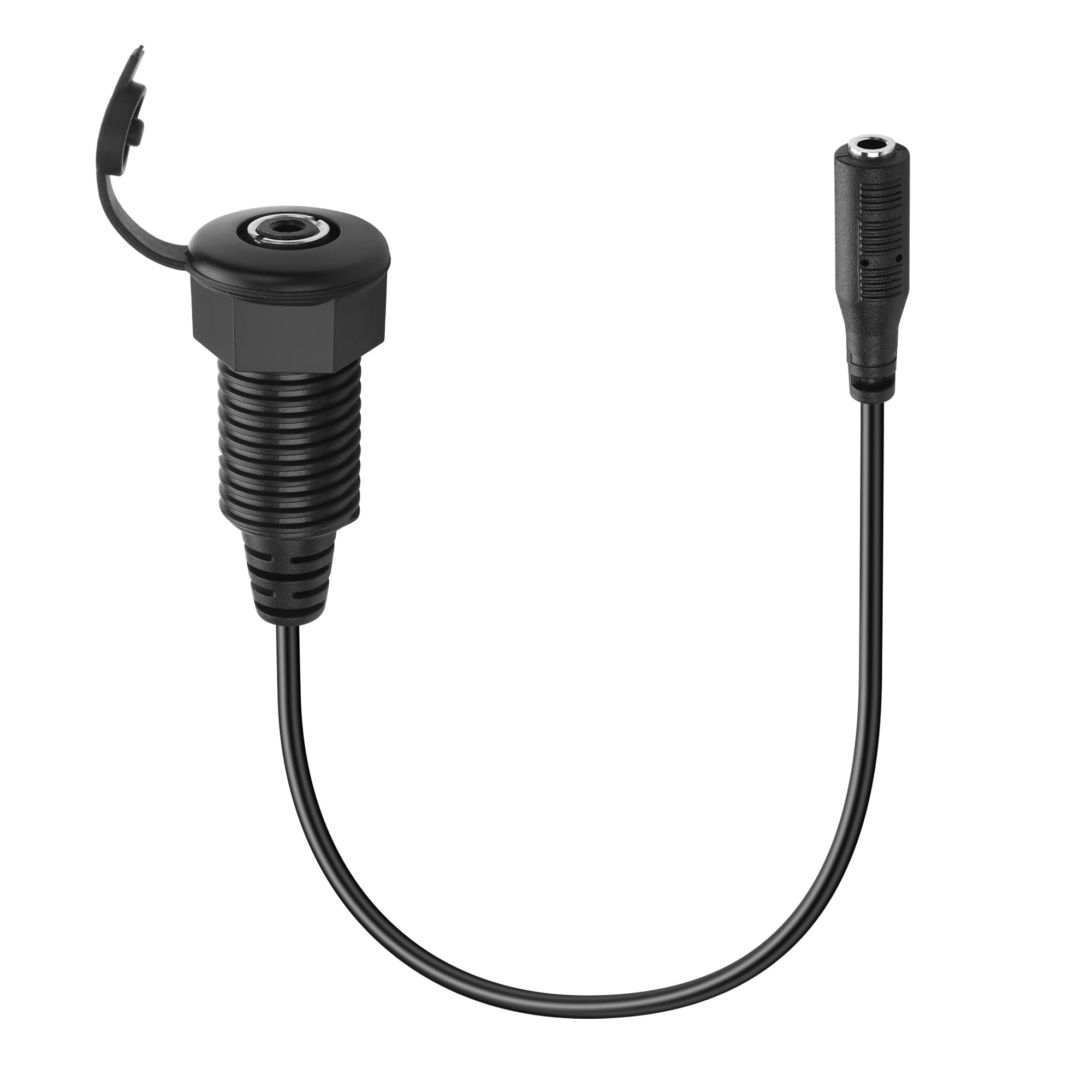 PNGKNYOCN 1/8 Stereo Panel Mount Connector,3.5mm TRS Female to Female Embedded Threaded Fixed Waterproof Stereo Cable for Headphones Microphones