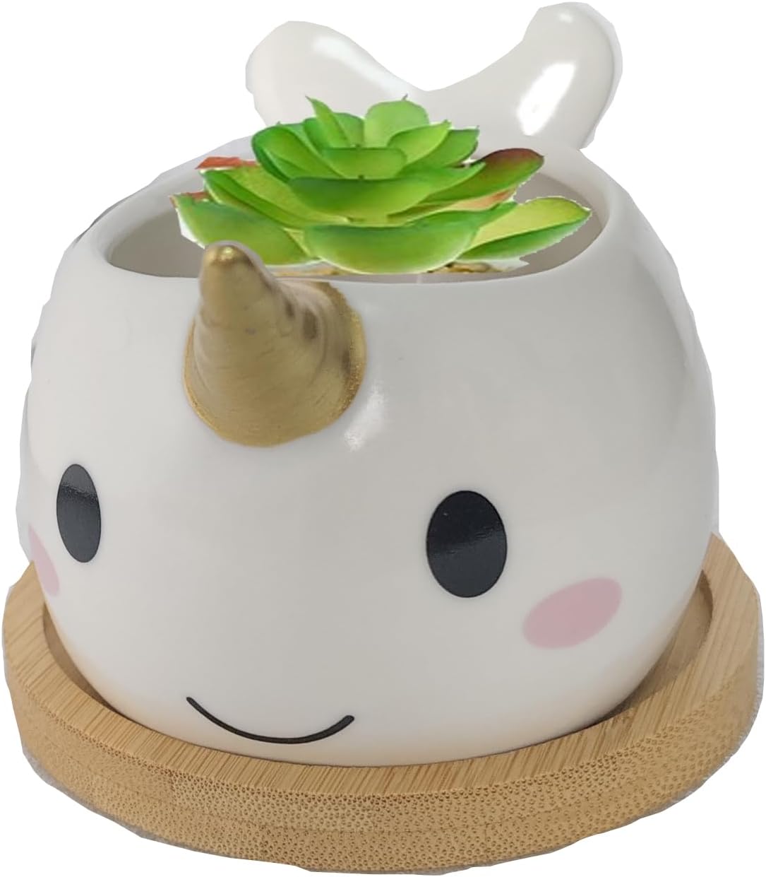 Cute Animal Ceramics Planter Small Succulent Pot Small Succulent Pots with Drainage, Ceramic Animal Planter, Indoor Plant (4 pcs)