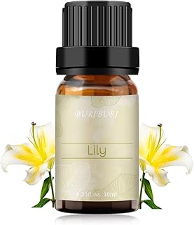 Lily Essential Oils for Aromatherapy 10ml, 100% Pure & Unrefined Organic Fragrance Oil for Diffuser, Humidifier,Home Care, Candle Making&Soap Making,DIY (Brown Bottle)