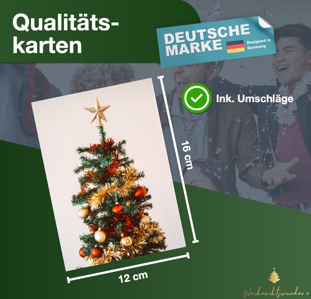 Lot de 240 cartes cadeaux de Noël - Cartes postales - Cartes de Noël - Design moderne avec enveloppes (240 pièces)