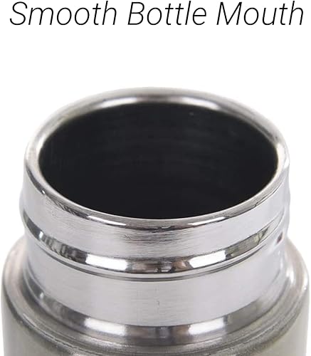 Miniatura 5 de Botella de agua aislada, acero inoxidable 188 (304) Super Slim Skinny Mini, portátil, a prueba de fugas, 10 onzas, blanco