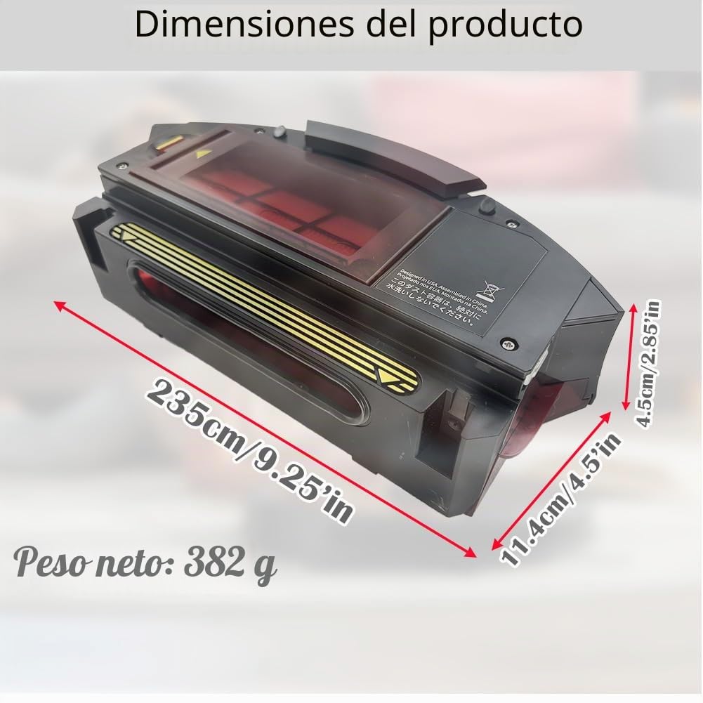 Ytaland Caja de repuesto para depósito de polvo, herramienta de limpieza para iRobot Roomba 800 960 Serie 870 860 880 960 Robot Aspiradora Piezas (no para 980)