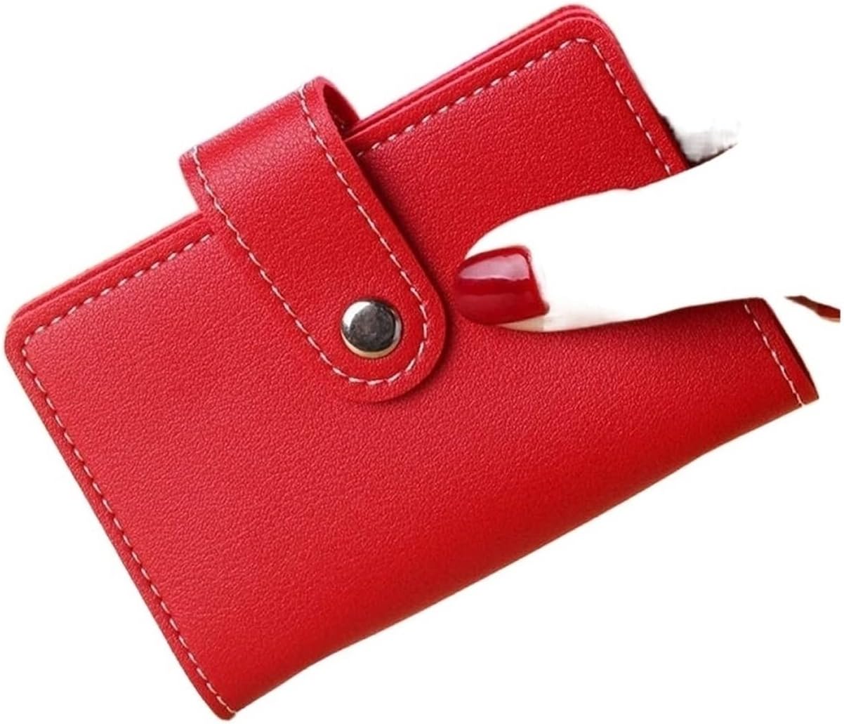 Unisex Business Card Holder Women Credit Card Case ID Bag for Men Clutch Organizer Wallet with Driver s License Slots wallet(DarkPink)