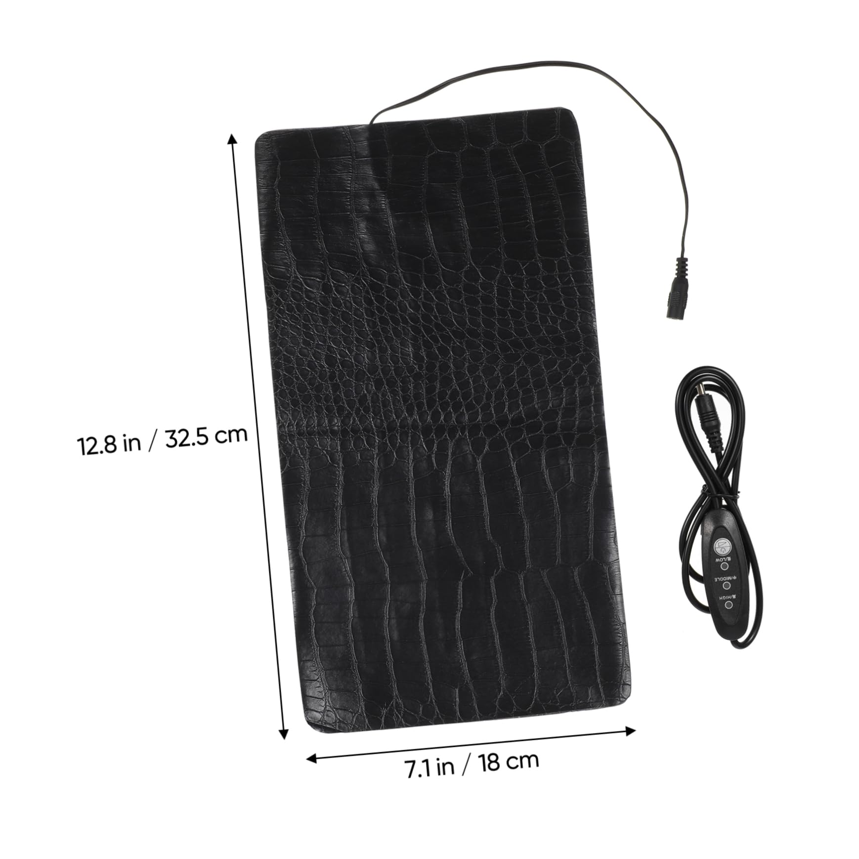 YARNOW Heating Pad for Pets Reptile Snake Mat Dog Heating Pad Waterproof Sturdy Black