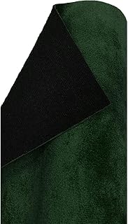 Plain Soft Plush Velvet Fabric Upholstery Dressmaking Curtain Blind Cushion Velour Material - Dark Green Half Metre 50cm x 145cm