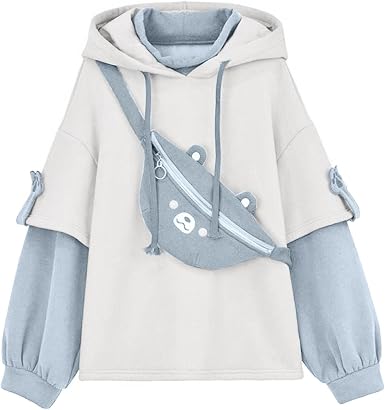 Amazon.com: Linda sudadera con capucha para adolescentes y niñas, con  diseño de oso marrón, de manga larga, con bolsa de personalidad, Lindas  sudaderas con capucha-03-azul, S : Ropa, Zapatos y Joyería
