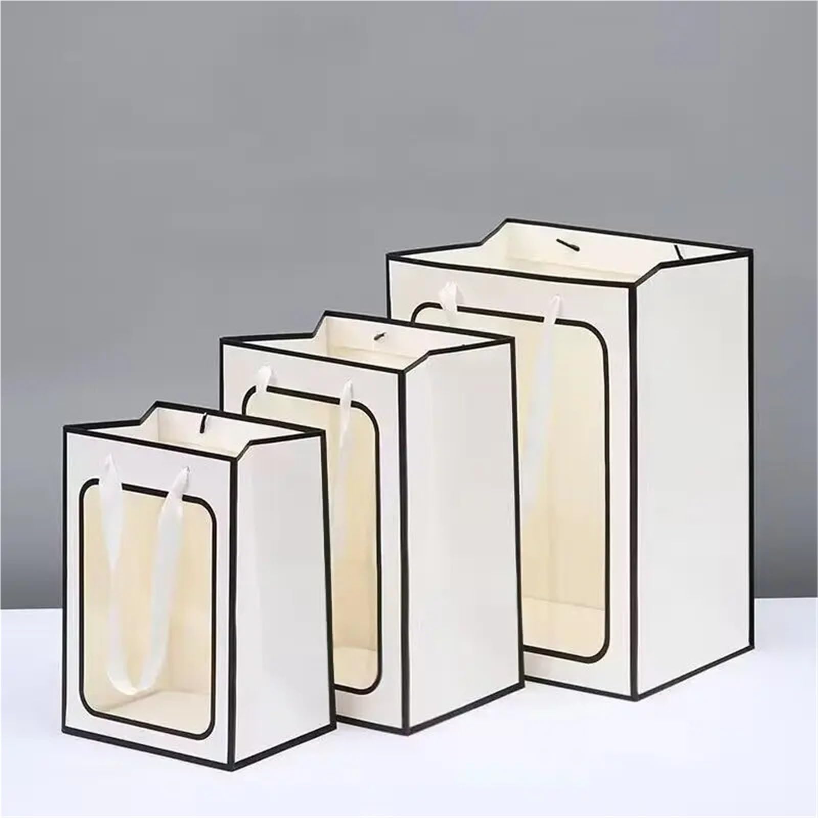 12 sacchetti regalo in carta kraft(Red,30x20x16)