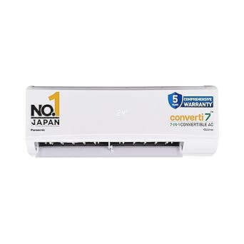 Panasonic 1.5 Ton 3 Star Inverter Split AC (Powerful Mode, Copper Condenser, 7in1 Convertible, 2-Way, PM 0.1 Filter, CS/CU-SU18AKY3T, White)