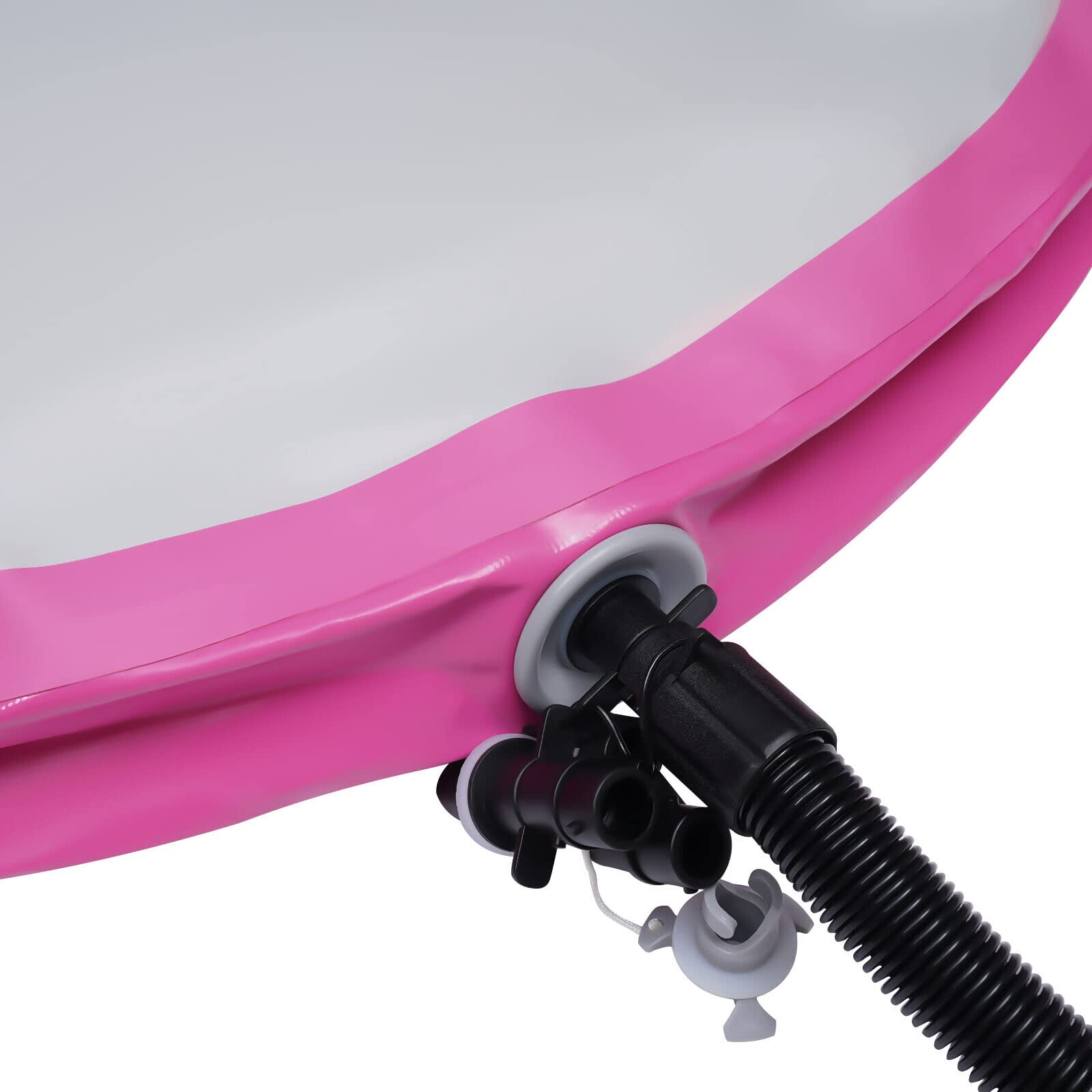 Tappetino da ginnastica gonfiabile, diametro 100 cm, con pompa ad aria, spessore 10 cm