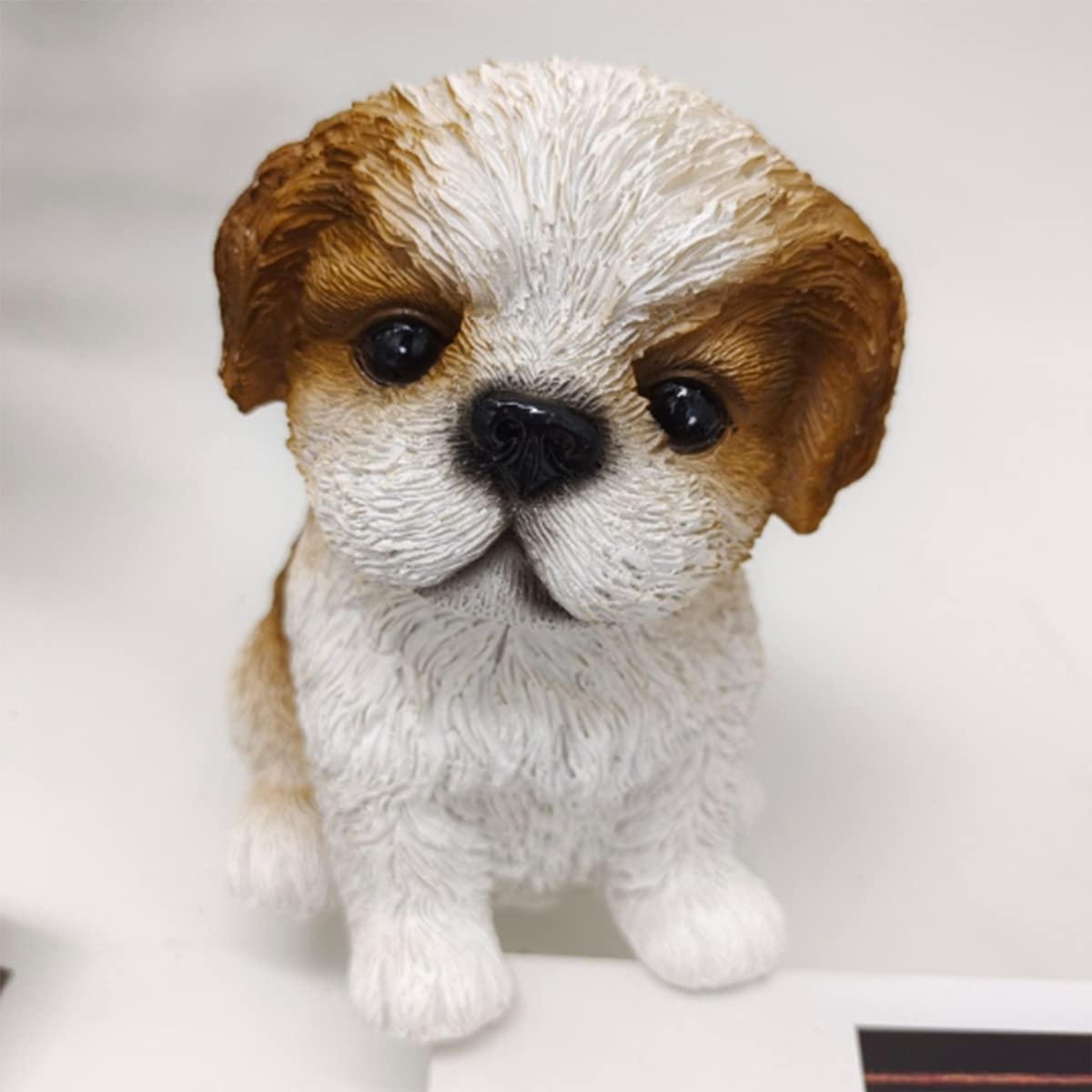 April Selection Shih Tzu Dog Gift Statue Ornament, Garden Statue, Little Shih Tzu Dog Statue, Shih Tzu Ornaments, Dog Statue, Outdoor Garden Sculptures & Statues (Shih Tzu Dog Brown)