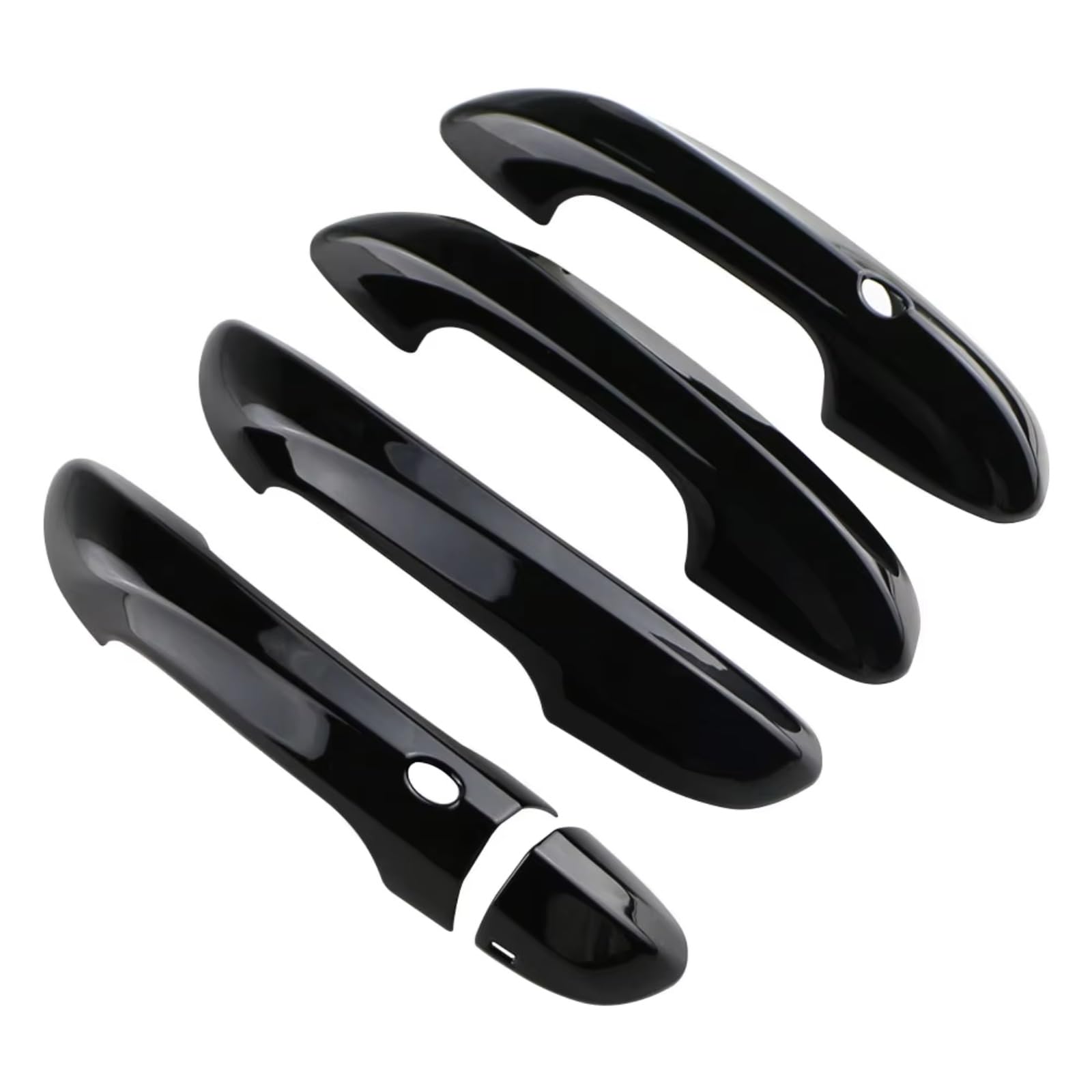 Qdzvalumv Black Car Door Handles Cover Shell Compatible With Mg For Mg4 Ev 2022 2023 2024 Car Door Handle Cover Sticker Exterior Mouldings Set Accessories(Black)
