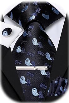 Hi-Tie Silk Ties for Men Pink Blue Black Mens Ties Set 4 PCS Necktie Pocket Square Cufflinks Clip Pin for Wedding