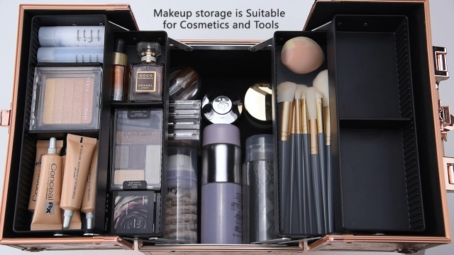 Amazon.com : FRENESSA Makeup Train Case Cosmetic Box Portable