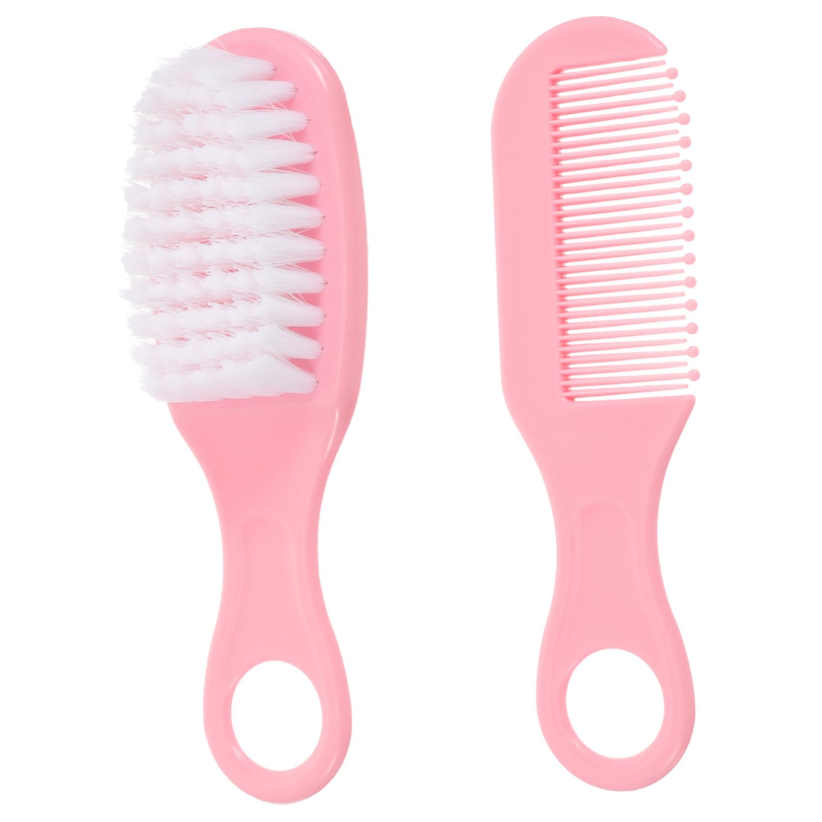 Milisten Newborn Hair Brush Comb Set 1 Set Soft Static-Free Smooth Promotes Brain Development Gentle on Hair