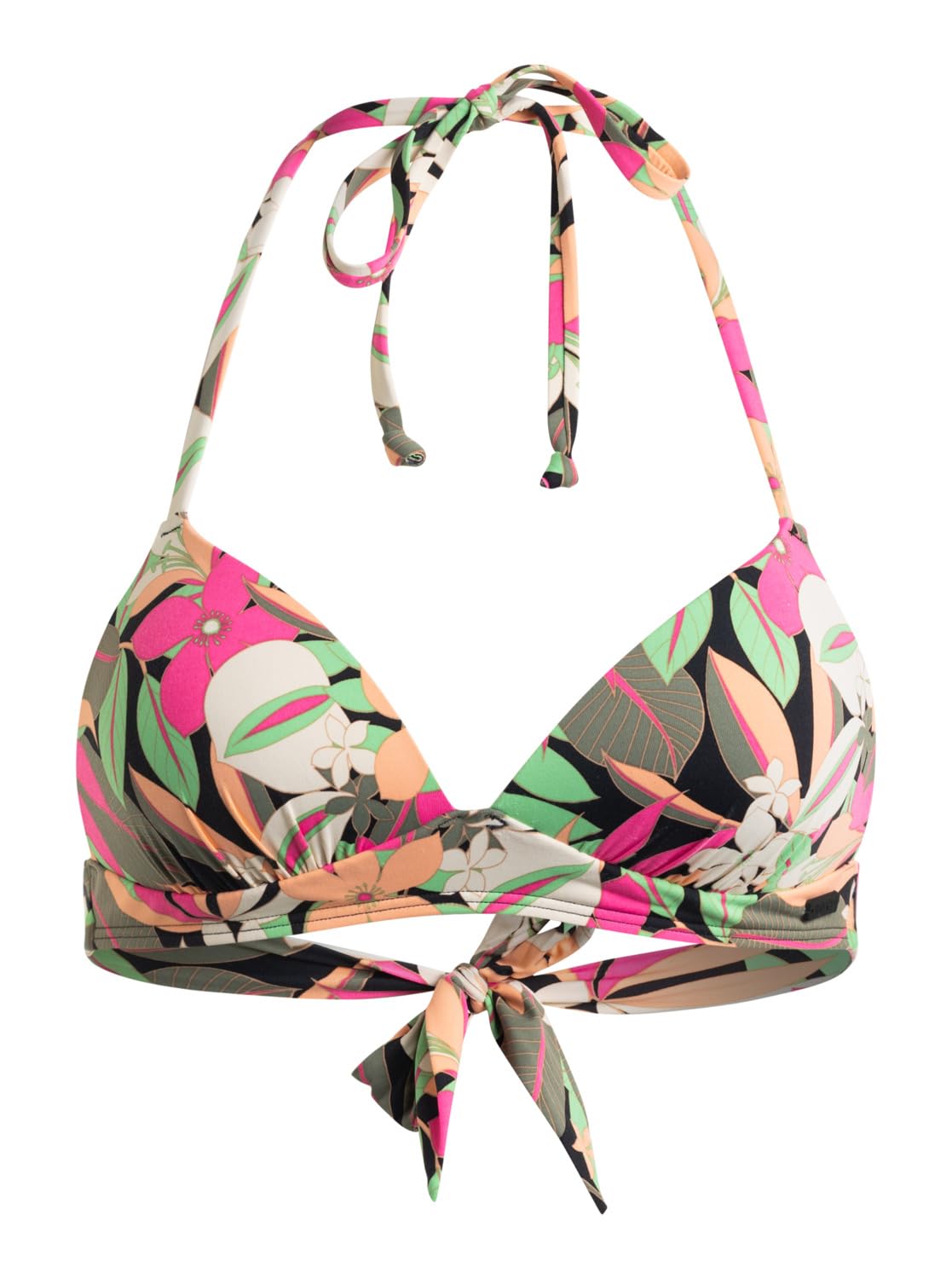 Roxy Printed Beach Classics - Top de Bikini con Cuello Deportivo para Mujer