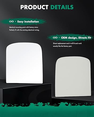 Miniatura 4 de SCITOO Espejo lateral de repuesto para Chevy 1988-1998 para Chevypara GMC C1500K1500 1999-2017 para Chevypara GMC Silverado, espejo lateral inferior