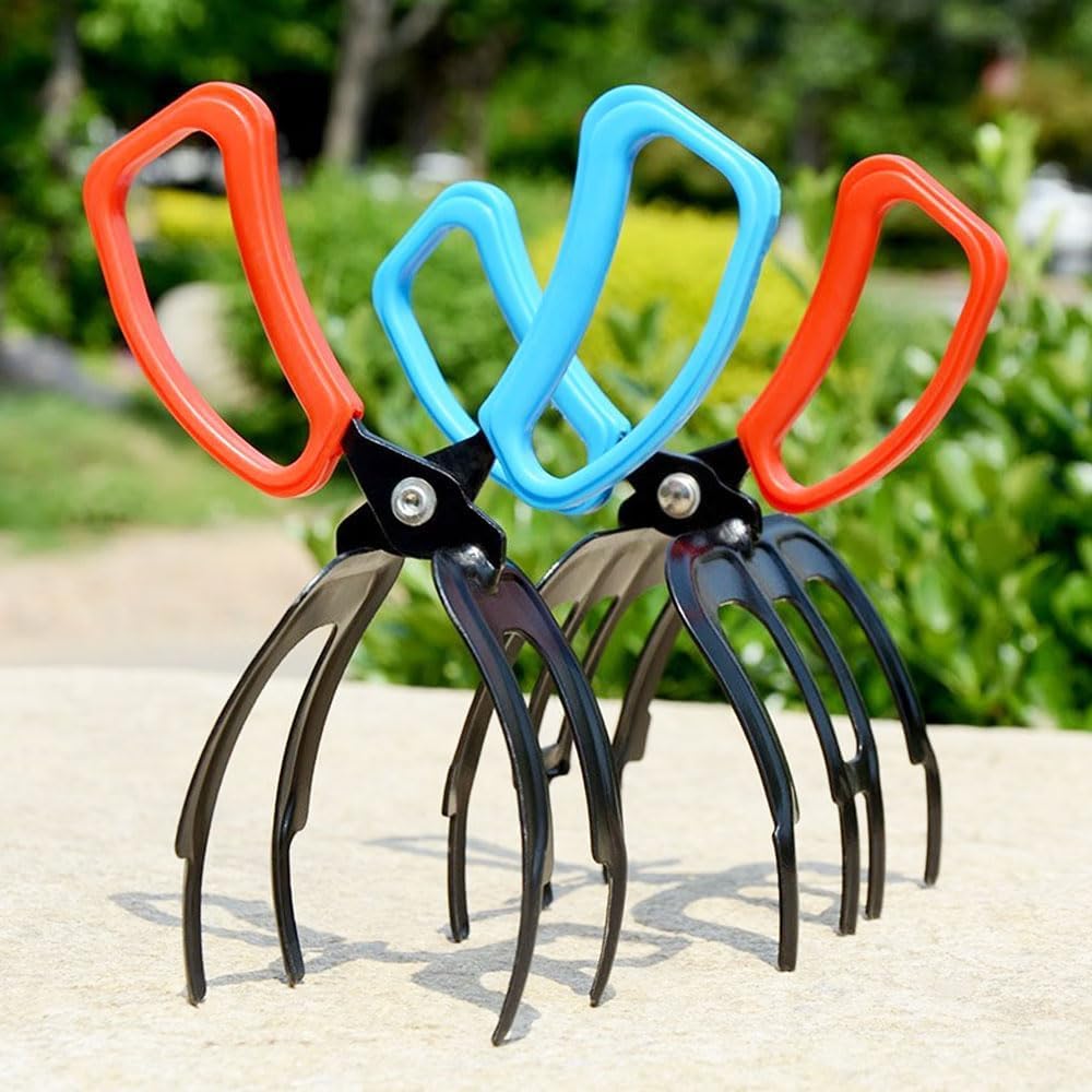 Kerrtoa Pince à poisson à 3 griffes, pince de pêche multifonctionnelle à trois dents, pince de pêche antidérapante, pince de pêche en métal, pince de contrôle des poissons, accessoires de pêche