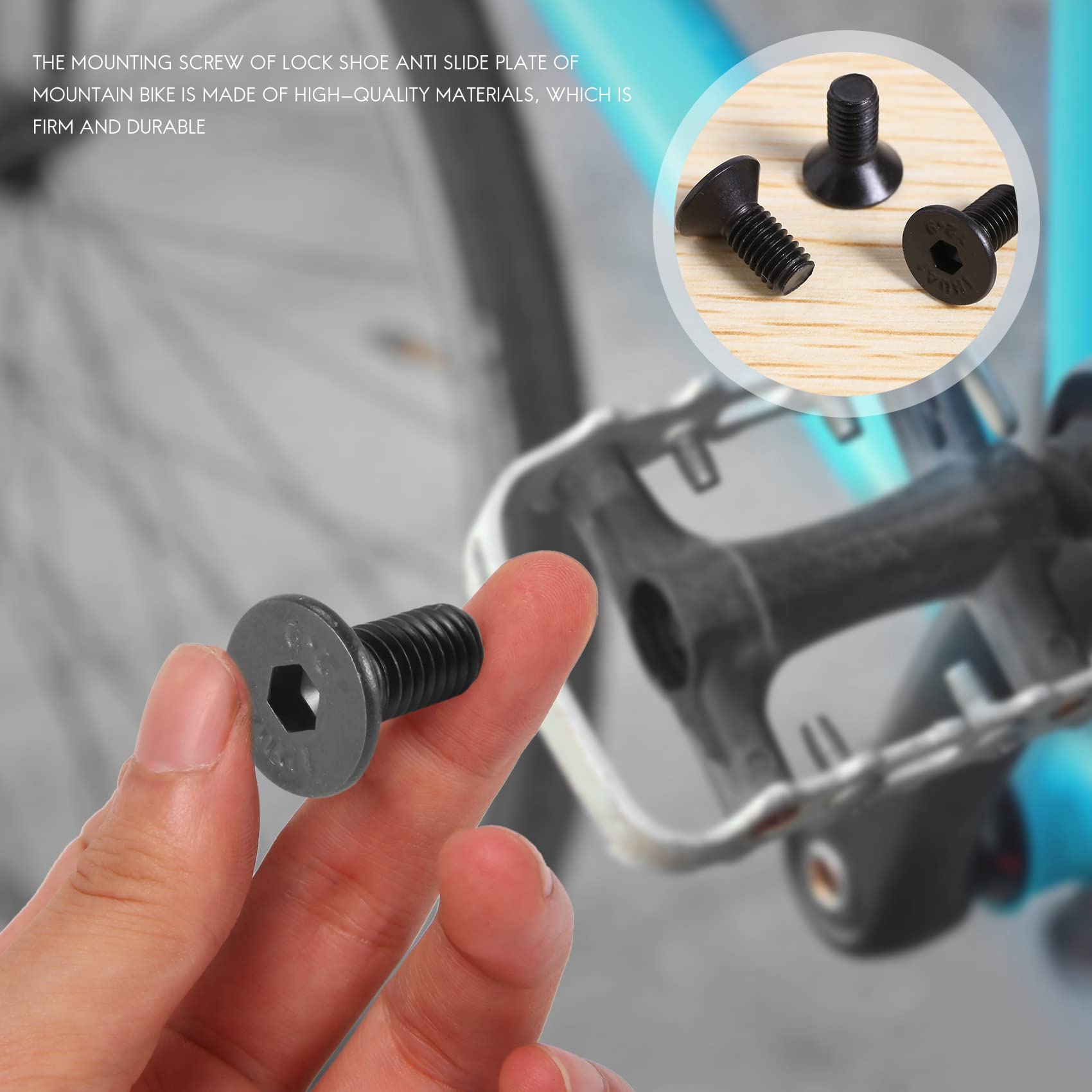 Lot De 8 Vis De Fixation Pour Cale De Chaussure SPD - Noir, Acier, Pour Pédales Automatiques Vélo