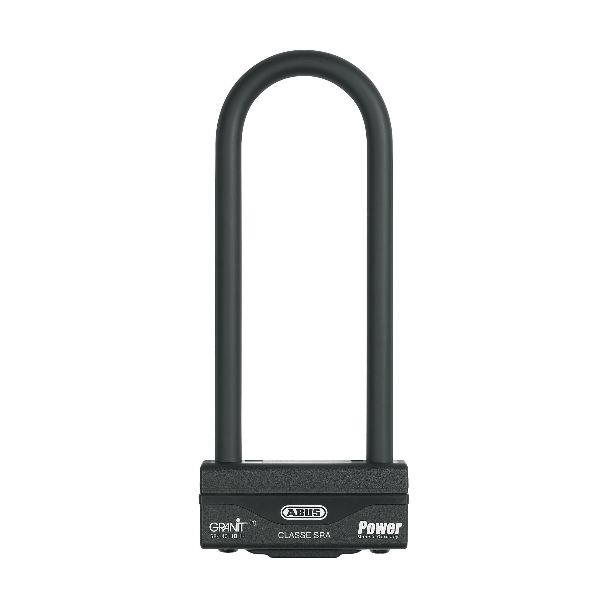 ABUS U-lock Granit Power 58/140HBIII - Serratura per moto con cilindro XPlus - Livello di sicurezza 18 - Altezza grillo 310 mm