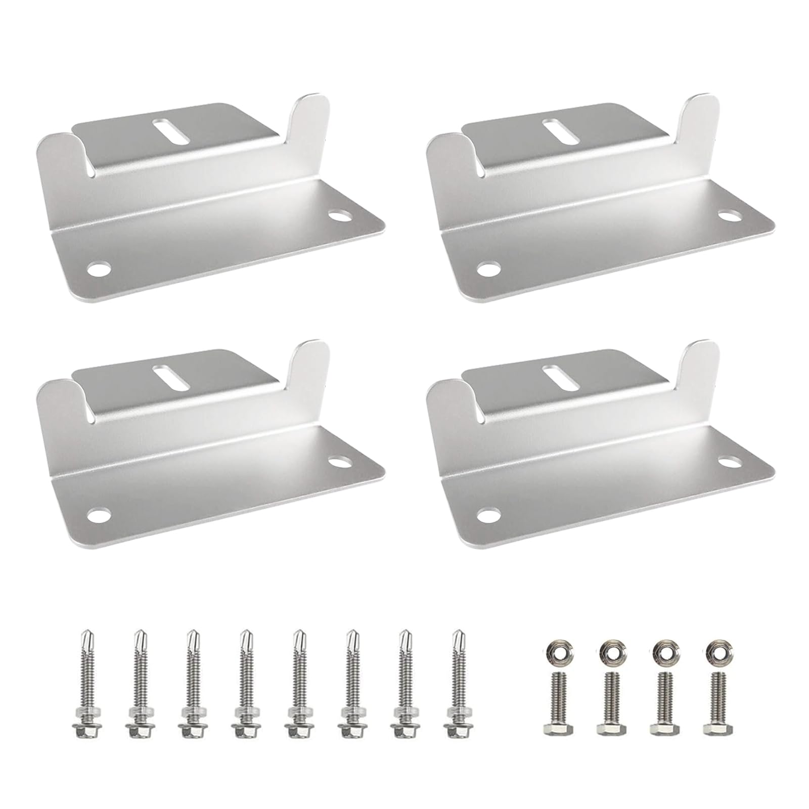 4 Pack Solar Panel Mounting Brackets Aluminum Z Brackets With Screws And Nuts