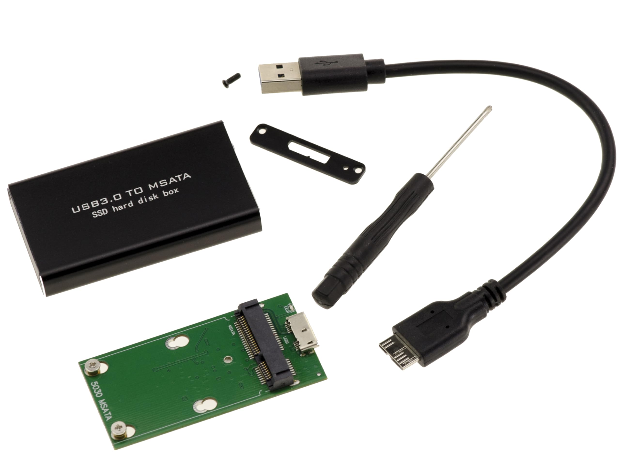 KALEA-INFORMATIQUE Carcasa mSATA a USB3 para Unidades SSD mSATA de 30 mm o 50 mm