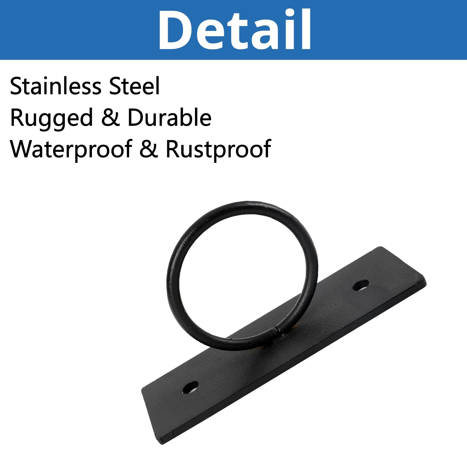 Lot de 6 supports de corde en acier inoxydable robuste avec 12 vis de montage et douille pour terrasse, jardin, quai, cheval, décoration stable à suspendre