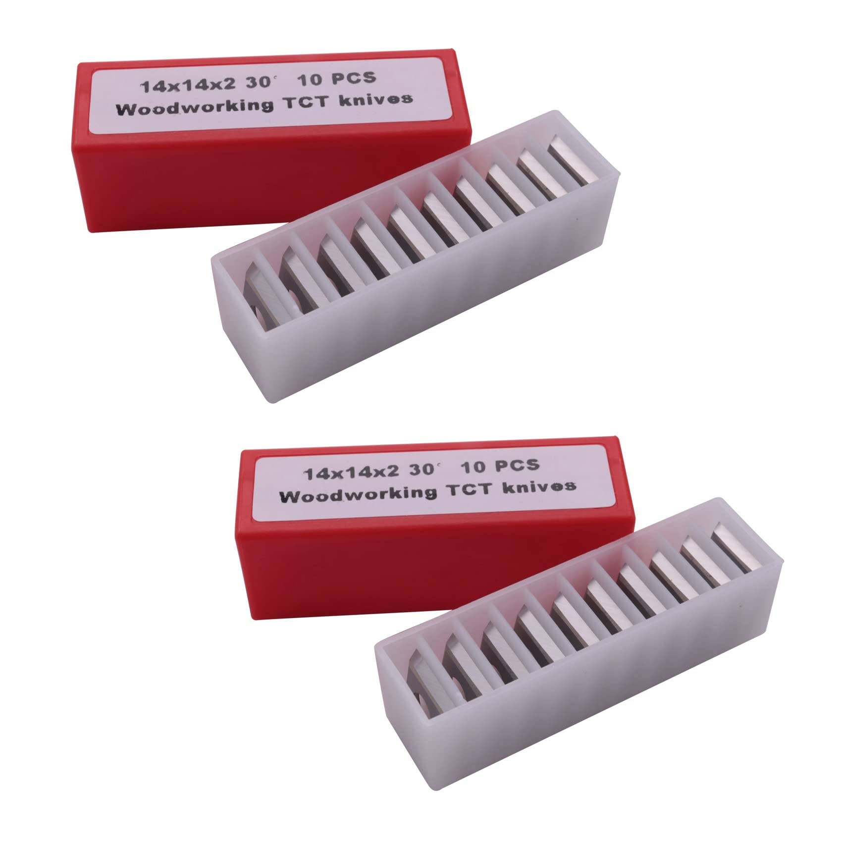 Jnchdghwa Silver 20Pcs Wood Turning Carbide Insert Blades Milling 30 Degree Lathe Chisel Replacement Blade 14X14x2mm