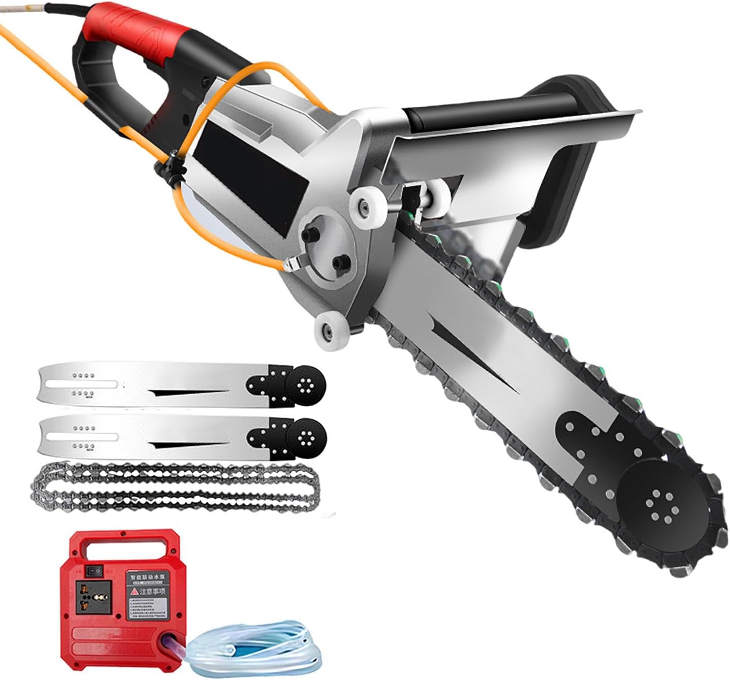 Motosierra Hormigón Industrial 12000W - Sierra Eléctrica Cadena Motosierra, Supresión Polvo, Baja Vibración, Acero Profundidad de Corte de 48 cm, para Paredes de Ladrillo y Cemento