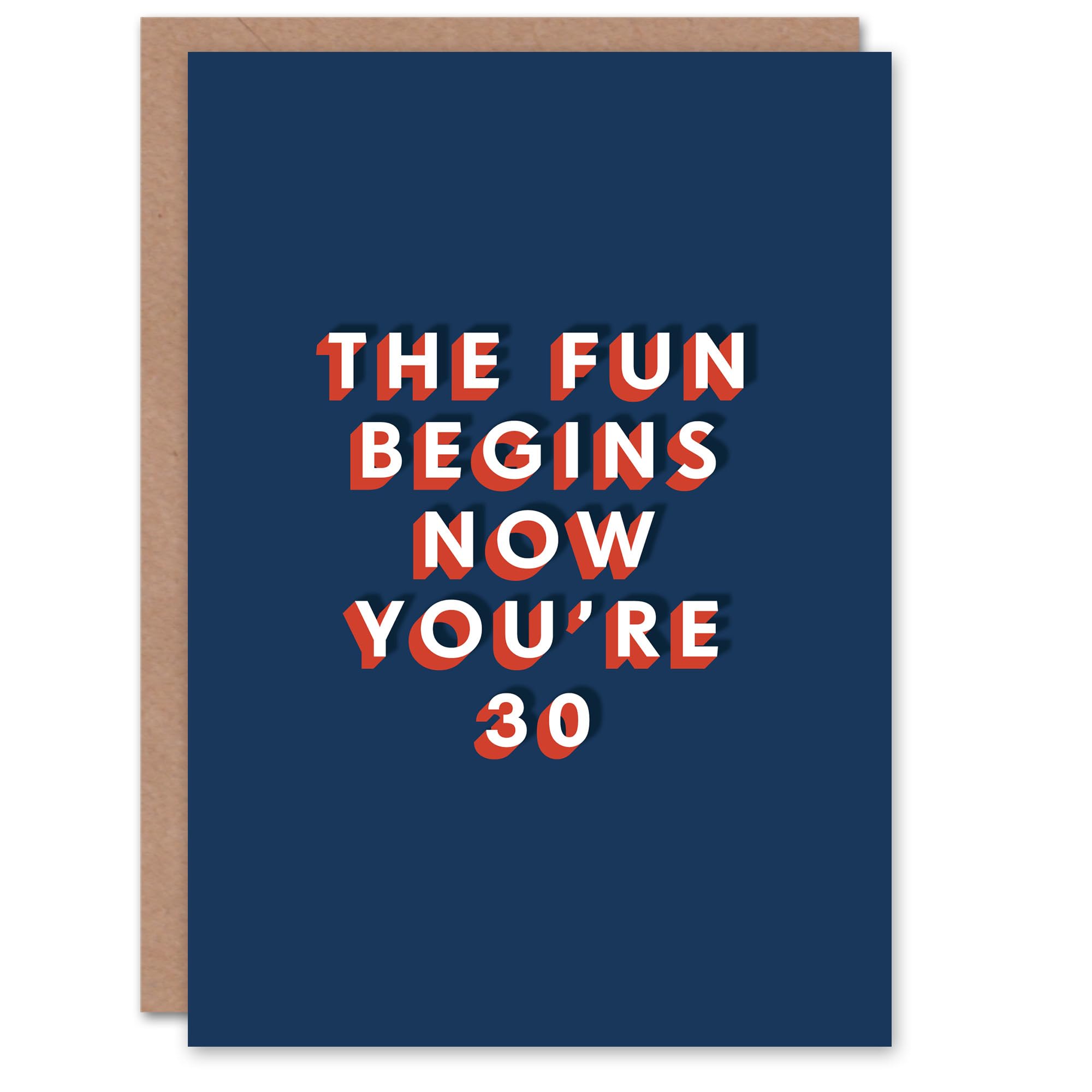 Artery8 30 Year Old Milestone The Fun Begins Now 30th For Him Birthday Card