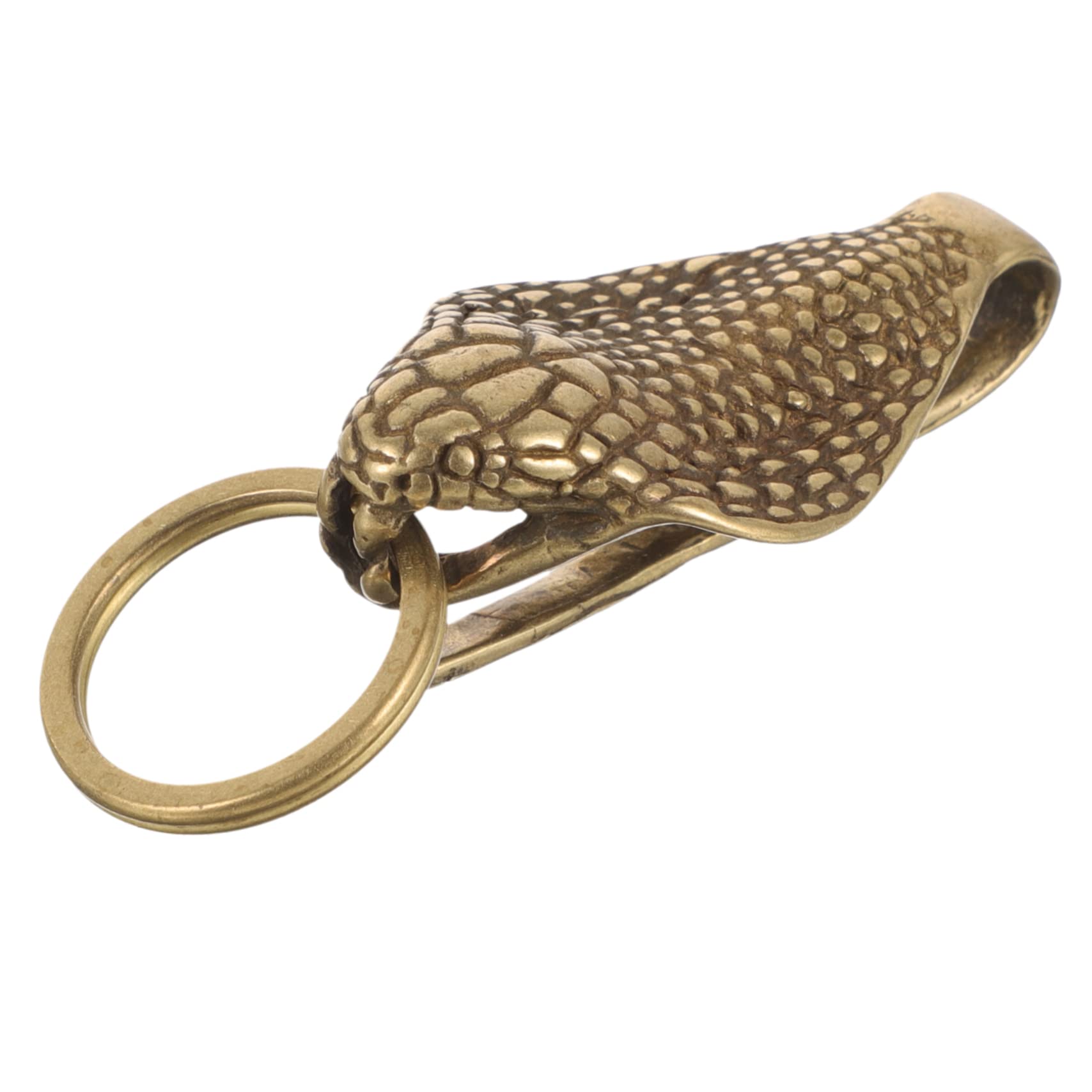 Llavero con Forma de Serpiente de Cobre, Colgante con Gancho para Llave, Llavero Antiguo, Llavero con Gancho, Llavero Retro (como se Muestra x 5 Piezas, 5 x 2,3 cm)