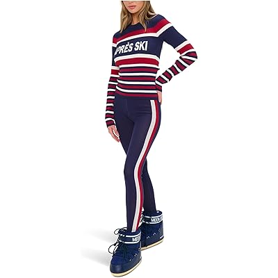 Брюки Show Me Your Mumu Cozy Leggings Navy Race Stripe Knit