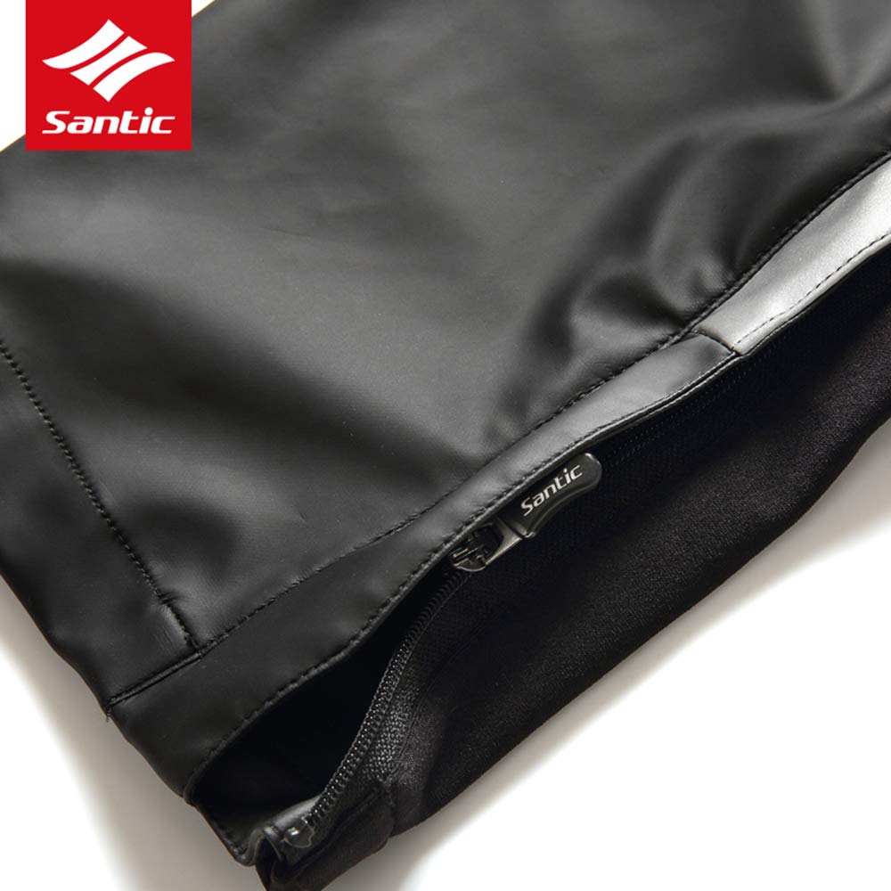 SANTIC Ciclismo Fleece Thermal Pantalones de Viento Pantalones Medias de Invierno -James (XL)
