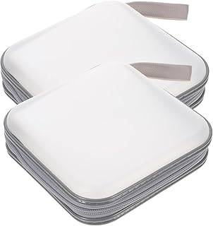 HOMSFOU 2 Peças Bolsa De Embreagem De CD Suporte De Bolsa Suporte De Carteira Rígida Suporte De Carro Bolsa De Armazenamento 40 Capa De Capacidade Bolsa Suporte De Carro Suporte De Bolsa