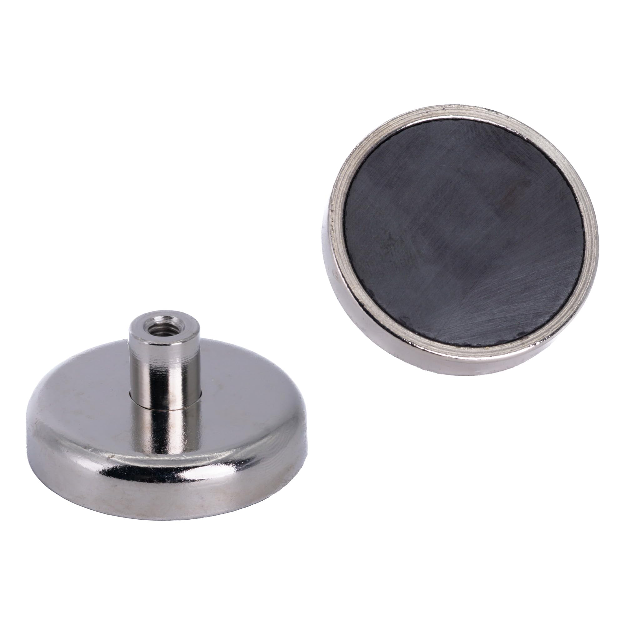 Ferrite Pot Magnet With M4 Internal Thread For ArtsCraftsModel Making & Hobbies32mm X 7mm Thick4.1Kg PullPack Of 4 from B&Q