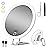 Lighted 10X Magnifying Mirror, 3 Color Modes Dimming Light, 6inch Large Rechargeable Magnified Mirror with 3 Suction Cups & 360 Stand, High Magnification Makeup Mirror with Tweezers & Scissors
