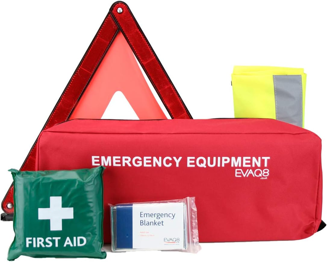 EVAQ8 Essential Car Safety kit with Warning Triangle Amazon.co.uk