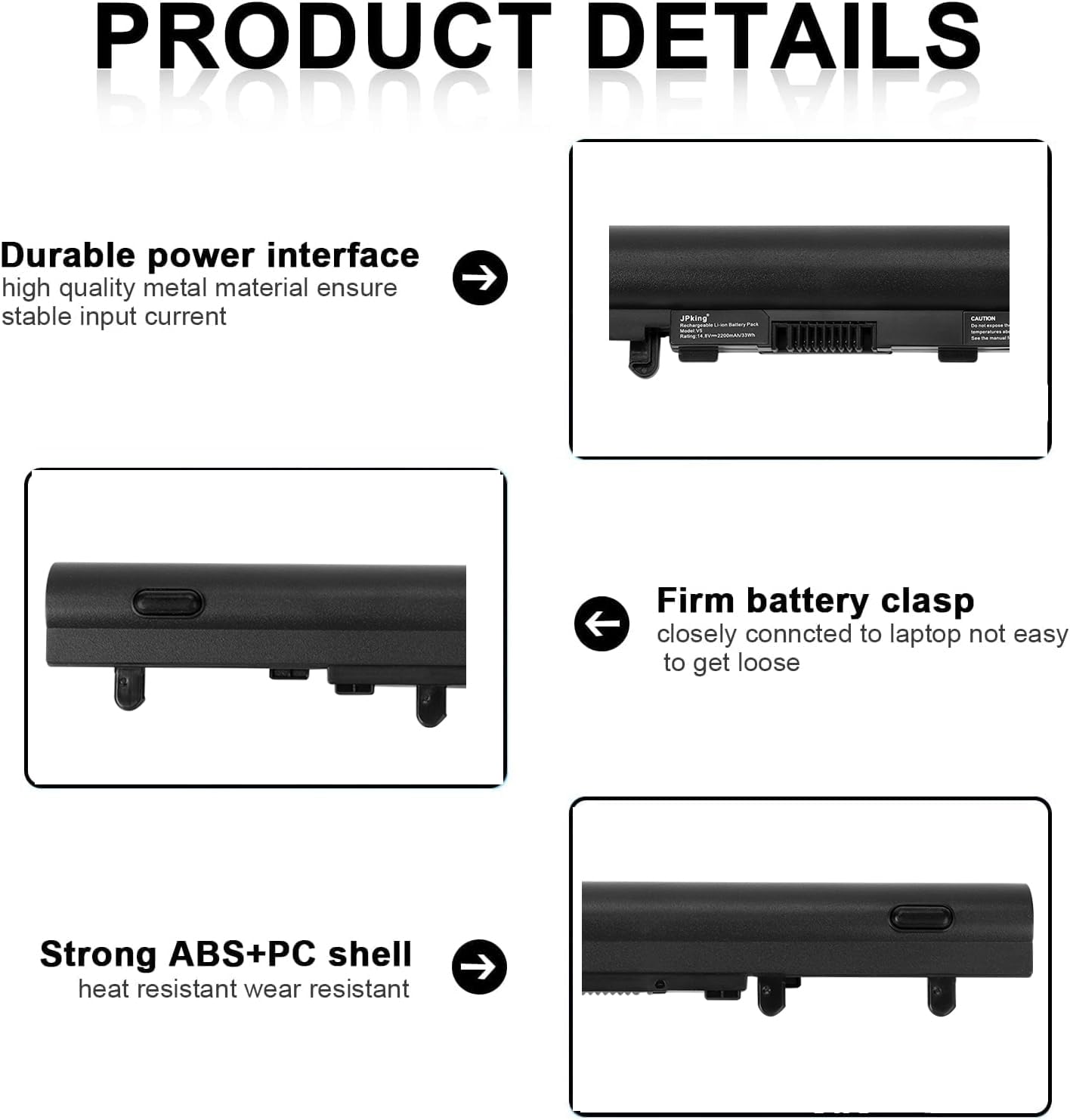 JPking AL12A32 Batería para für Acer Aspire E1-522 E1-510 E1-510P E1-530 E1-532 E1-570 E1-570G E1-572 E1-572G V5 V5-431 V5-531 V5-531G V5-471 V5-471G V5-551 v5-571 V5-571G AL12A42 AL12A52 AL12A72