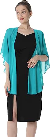 Chiffon Umhang Tuch Für Damen - Braut Cape Cover Up - Elegante Abendmode Accessoires