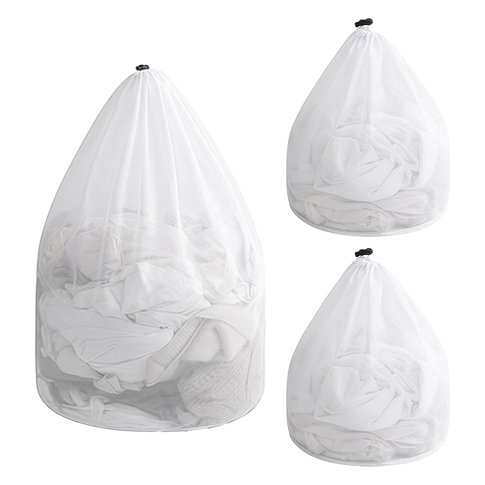 Mekalero White Washing Machine Garment Bag For Intimate Apparel Clothing Washing Bags For Bras Panties And Silk Fabrics Polyester Delicates Laundry Organiser