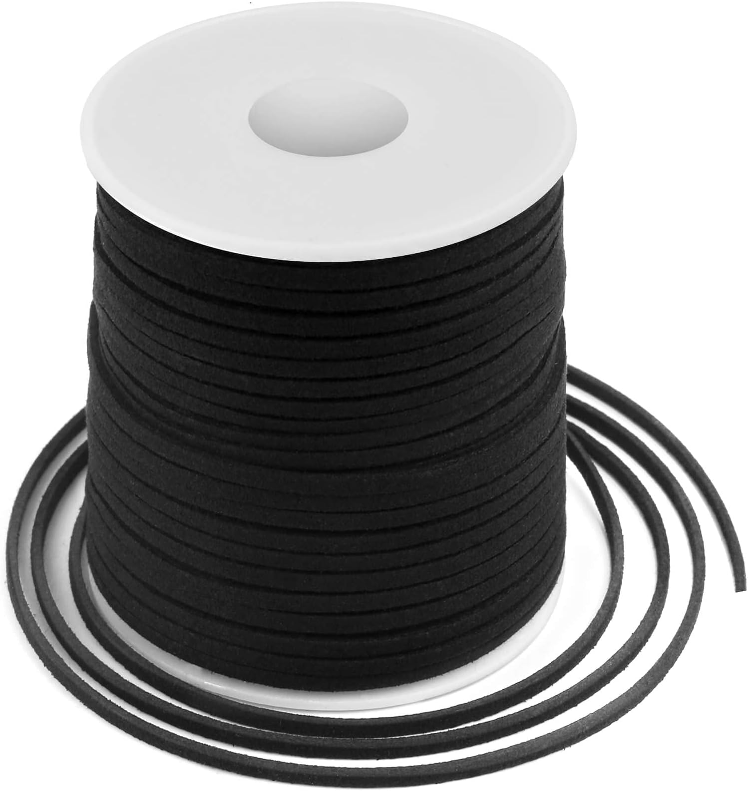 – Terrifi Leather String Cord, 50 Yards Braided Ornament String, Suitable For Bracelet Making, Lanyard Sting, Jewelry Thread Clay Bead (2.7Mm Black)