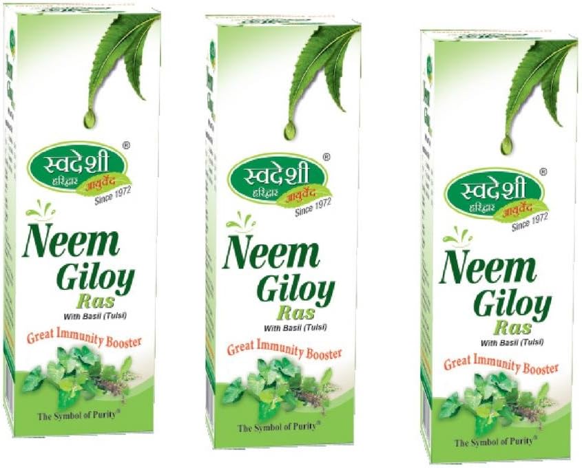 Ayurvedics Swadeshi Neem Giloy Ras 500 Ml Pack Of 3, Green